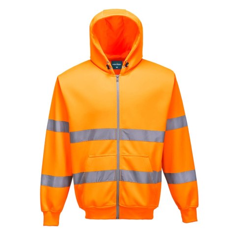 Bluza ostrzegawcza z kapturem zapinana na zamek błyskawiczny B305 Bluza ostrzegawcza z kapturem zapinana na zamek błyskawiczny B305