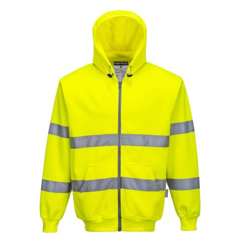 Bluza ostrzegawcza z kapturem zapinana na zamek błyskawiczny B305 Bluza ostrzegawcza z kapturem zapinana na zamek błyskawiczny B305