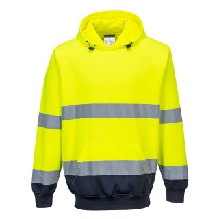 Dwukolorowa bluza z kapturem B316