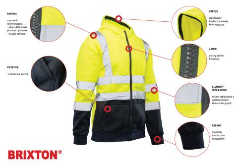 BRIXTON FLASH BLUZA DRESOWA ODBLASKOWA KAT. II BF014 BRIXTON FLASH BLUZA DRESOWA ODBLASKOWA KAT. II BF014