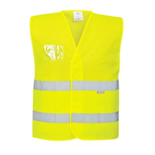 Kamizelka ostrzegawcza - do połowy siatkowa C494