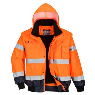 Kontrastowa kurtka ostrzegawcza Bomber 3 w 1 C465