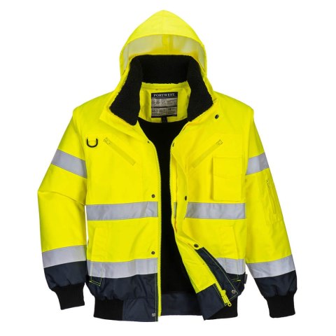 Kontrastowa kurtka ostrzegawcza Bomber 3 w 1 C465 Kontrastowa kurtka ostrzegawcza Bomber 3 w 1 C465