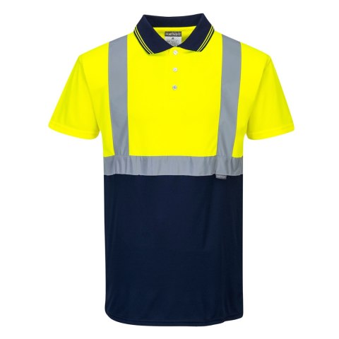 Dwukolorowa koszulka ostrzegawcza polo