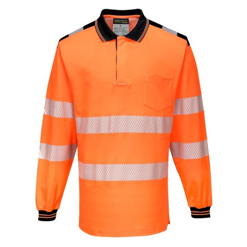 Koszulka ostrzegawcza polo PW3 z długim rękawem T184 Koszulka ostrzegawcza polo PW3 z długim rękawem T184