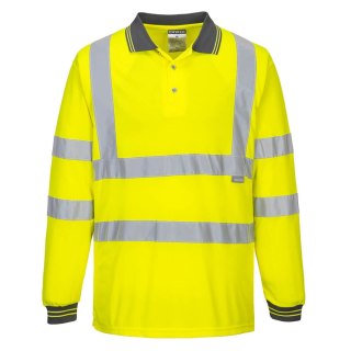 Koszulka ostrzegawcza polo z długimi rękawami S277