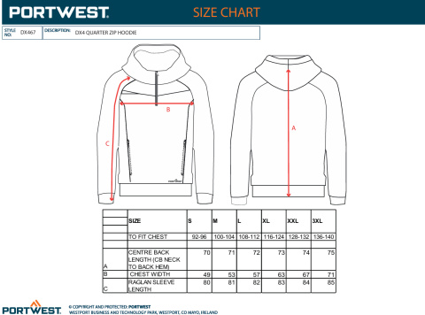 Bluza DX4 z zamkiem 1/4 DX467 Bluza DX4 z zamkiem 1/4 DX467