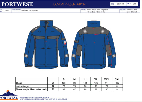 Bluza dwukolorowa Bizflame Ultra PORTWEST FR08 Bluza dwukolorowa Bizflame Ultra PORTWEST FR08