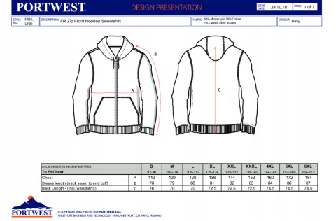 Bluza trudnopalna z kapturem FR81 Bluza trudnopalna z kapturem FR81