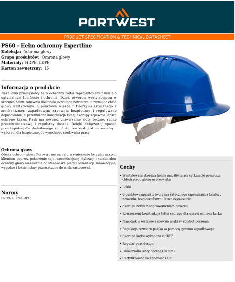 Hełm ochronny Expertline PS60 Hełm ochronny Expertline PS60