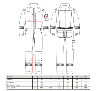 Kombinezon Damski Bizflame Plus Stretch z panelami FR501 Kombinezon Damski Bizflame Plus Stretch z panelami FR501