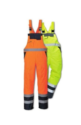 Kontrastowe ogrodniczki ostrzegawcze nieocieplane S488 Kontrastowe ogrodniczki ostrzegawcze nieocieplane S488
