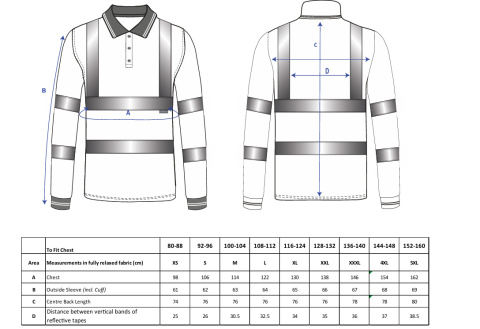Koszulka polo ostrzegawcza Cotton Comfort z długimi rękawami S271 Koszulka polo ostrzegawcza Cotton Comfort z długimi rękawami S271