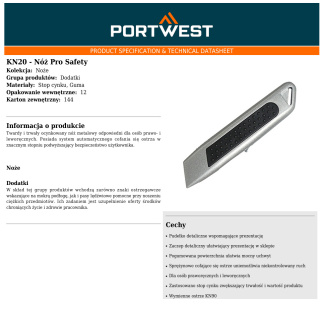 Nóż Pro Safety KN20SIR