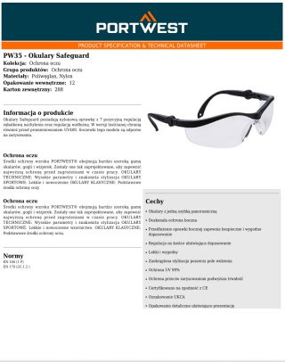 Okulary Safeguard PW35CLR