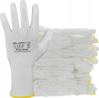 Rękawice Ochronne Powlekane PU RNYPU WHITE