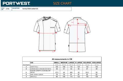 Bluza kucharska kitel szefa bawełna biały C735 Bluza kucharska kitel szefa bawełna biały C735